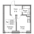 Планировка однокомнатной квартиры площадью 32.8 кв. м в новостройке ЖК "Юнтолово"