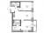 Планировка трехкомнатной квартиры площадью 51.09 кв. м в новостройке ЖК "Юнтолово"