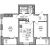 Планировка двухкомнатной квартиры площадью 55.9 кв. м в новостройке ЖК "Северная долина"