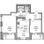 Планировка двухкомнатной квартиры площадью 55.1 кв. м в новостройке ЖК "Северная долина"