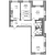 Планировка трехкомнатной квартиры площадью 71.7 кв. м в новостройке ЖК "Северная долина"