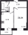 Планировка однокомнатной квартиры площадью 29.24 кв. м в новостройке ЖК "Щегловская усадьба"