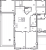 Планировка двухкомнатной квартиры площадью 118.37 кв. м в новостройке ЖК "Граф Орлов"
