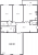 Планировка трехкомнатной квартиры площадью 140.5 кв. м в новостройке ЖК "Граф Орлов"