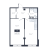Планировка однокомнатной квартиры площадью 40.7 кв. м в новостройке ЖК "Ромашки"