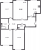 Планировка четырехкомнатной квартиры площадью 93.66 кв. м в новостройке ЖК "Сандэй"