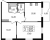 Планировка двухкомнатной квартиры площадью 58.97 кв. м в новостройке ЖК "Зеленый квартал"