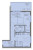 Планировка однокомнатной квартиры площадью 49.9 кв. м в новостройке ЖК "Малая Финляндия"