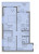 Планировка двухкомнатной квартиры площадью 60.78 кв. м в новостройке ЖК "Малая Финляндия"