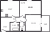 Планировка двухкомнатной квартиры площадью 49.89 кв. м в новостройке ЖК "Юттери"