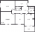 Планировка трехкомнатной квартиры площадью 74.57 кв. м в новостройке ЖК "Юттери"