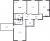 Планировка трехкомнатной квартиры площадью 82.85 кв. м в новостройке ЖК "Юттери"