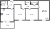 Планировка трехкомнатной квартиры площадью 67.91 кв. м в новостройке ЖК "Юттери"