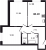Планировка двухкомнатной квартиры площадью 48.1 кв. м в новостройке ЖК "Астрид"