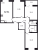 Планировка трехкомнатной квартиры площадью 67.51 кв. м в новостройке ЖК "Астрид"