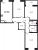 Планировка трехкомнатной квартиры площадью 67.5 кв. м в новостройке ЖК "Астрид"