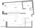 Планировка однокомнатной квартиры площадью 48.06 кв. м в новостройке ЖК "Колумб"