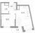 Планировка однокомнатной квартиры площадью 38.7 кв. м в новостройке ЖК "Колумб"