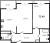 Планировка двухкомнатной квартиры площадью 72.4 кв. м в новостройке ЖК "Колумб"