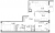Планировка трехкомнатной квартиры площадью 90.39 кв. м в новостройке ЖК "Колумб"