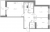 Планировка двухкомнатной квартиры площадью 72.89 кв. м в новостройке ЖК "Огни Залива"