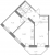 Планировка двухкомнатной квартиры площадью 56.73 кв. м в новостройке ЖК "Огни Залива"