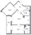 Планировка двухкомнатной квартиры площадью 71.05 кв. м в новостройке ЖК "Огни Залива"