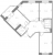 Планировка трехкомнатной квартиры площадью 84.55 кв. м в новостройке ЖК "Огни Залива"