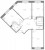 Планировка трехкомнатной квартиры площадью 85.45 кв. м в новостройке ЖК "Огни Залива"