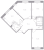 Планировка трехкомнатной квартиры площадью 85.45 кв. м в новостройке ЖК "Огни Залива"