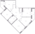Планировка четырехкомнатной квартиры площадью 126.44 кв. м в новостройке ЖК "Огни Залива"