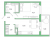 Планировка однокомнатной квартиры площадью 34.85 кв. м в новостройке ЖК "IQ Гатчина"