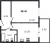 Планировка однокомнатной квартиры площадью 38.4 кв. м в новостройке ЖК "IQ Гатчина"