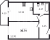 Планировка однокомнатной квартиры площадью 36.74 кв. м в новостройке ЖК "IQ Гатчина"