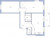 Планировка двухкомнатной квартиры площадью 69.44 кв. м в новостройке ЖК "IQ Гатчина"