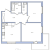 Планировка двухкомнатной квартиры площадью 59.47 кв. м в новостройке ЖК "IQ Гатчина"