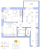 Планировка двухкомнатной квартиры площадью 52.41 кв. м в новостройке ЖК "IQ Гатчина"