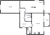 Планировка двухкомнатной квартиры площадью 70 кв. м в новостройке ЖК "IQ Гатчина"