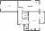 Планировка двухкомнатной квартиры площадью 69.44 кв. м в новостройке ЖК "IQ Гатчина"