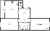Планировка двухкомнатной квартиры площадью 67.46 кв. м в новостройке ЖК "IQ Гатчина"