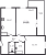 Планировка двухкомнатной квартиры площадью 64.81 кв. м в новостройке ЖК "IQ Гатчина"