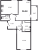 Планировка двухкомнатной квартиры площадью 56.64 кв. м в новостройке ЖК "IQ Гатчина"