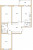 Планировка трехкомнатной квартиры площадью 81.93 кв. м в новостройке ЖК "IQ Гатчина"