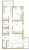Планировка трехкомнатной квартиры площадью 79.33 кв. м в новостройке ЖК "IQ Гатчина"