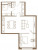 Планировка однокомнатных апартаментов площадью 48 кв. м в новостройке ЖК "Prime Residence"
