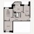 Планировка трехкомнатной квартиры площадью 71.17 кв. м в новостройке ЖК "Альпийская деревня"