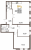 Планировка двухкомнатной квартиры площадью 94.67 кв. м в новостройке ЖК "Усадьба на Ланском"