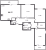 Планировка трехкомнатной квартиры площадью 89.57 кв. м в новостройке ЖК "Чистое небо"