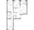 Планировка трехкомнатной квартиры площадью 83.7 кв. м в новостройке ЖК "NewПитер"  