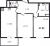 Планировка двухкомнатной квартиры площадью 57.02 кв. м в новостройке ЖК "Солнечный город"